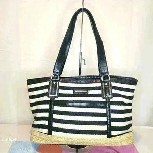 DANA BUCHMAN BLACK AND  WHITE TOTE